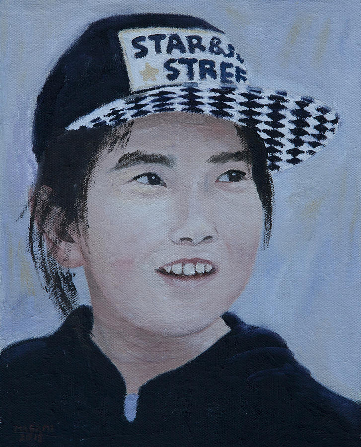 Girl With Cap Painting by Masami Iida
