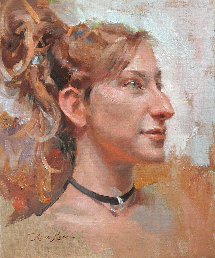 Girl with Dreadlocks Painting by Anna Rose Bain