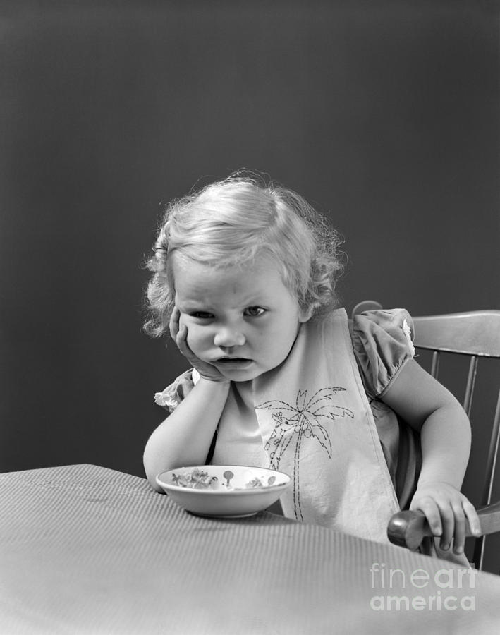 Girl With Empy Bowl, C.1930-40s Photograph by H. Armstrong Roberts ...