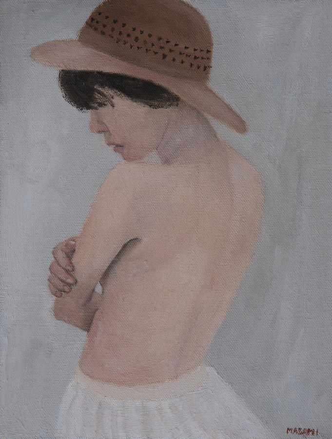 Girl with hat Painting by Masami Iida