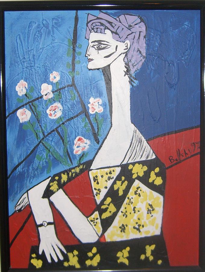 Girl With Long Neck Painting by Hank Belsky - Pixels