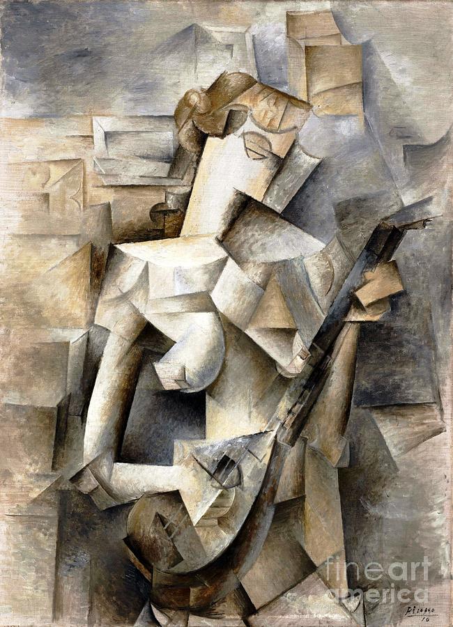 Paris Painting - Girl with mandolin by Pablo Picasso