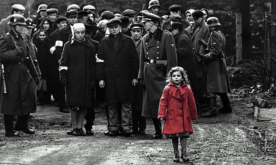 Girl with red coat publicity photo Schindlers list 1993 Photograph by David Lee Guss