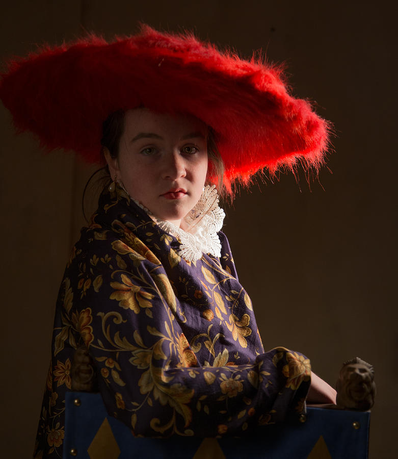 Jan Vermeer Photograph - Girl With Red Hat by Levin Rodriguez