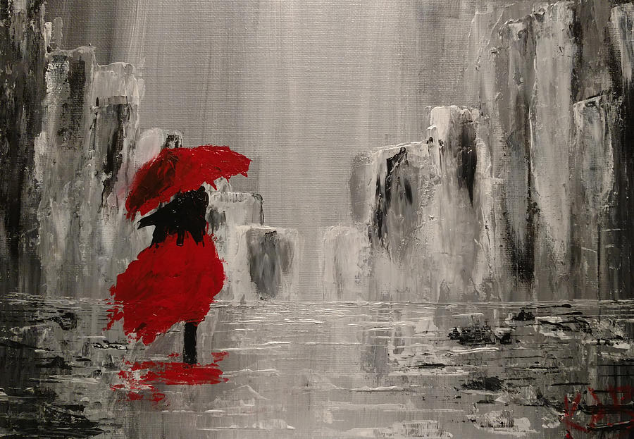 Mundtlig Forkæle Surichinmoi Girl with Red Umbrella Digital Art by Kab - Fine Art America