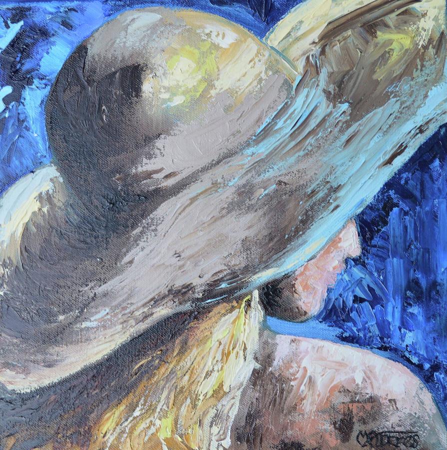 Girl with Sunhat Painting by Melissa Torres