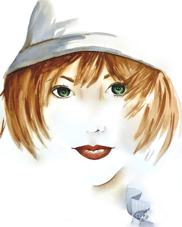 Girl with the Cloche Hat Painting by Michal Madison