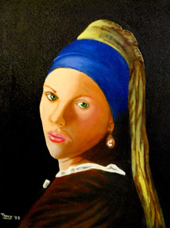 Girl with the pearl Earring Painting by Tony Hitch