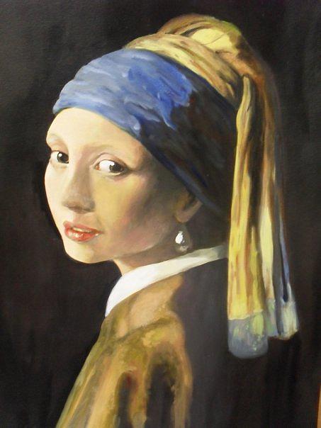 girl with the Perl earing reproduction Painting by Bojana Grujovska ...