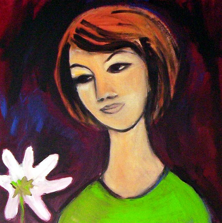 Girl with White Flower by Winsome Gunning Girl with White Flower by Winsome Gunning
