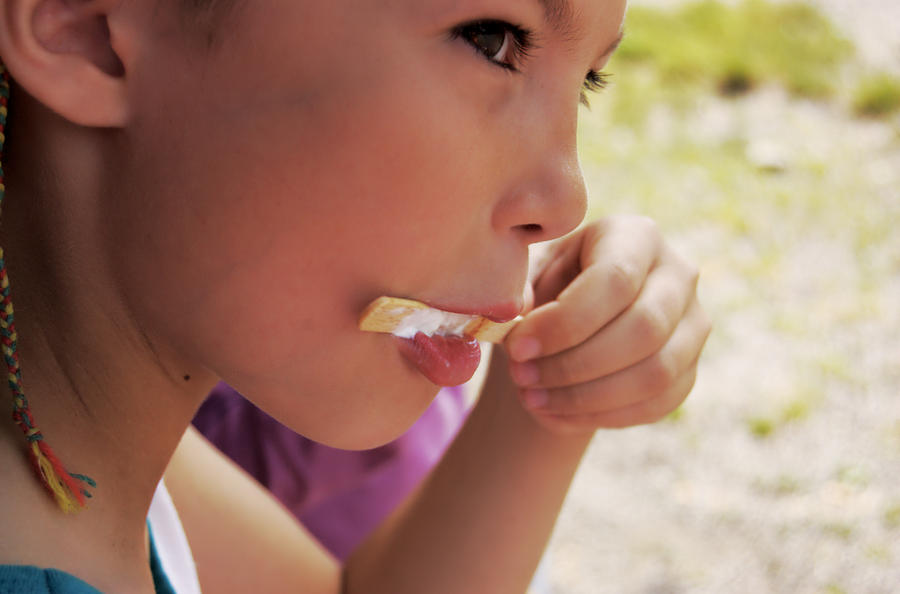 Summer Photograph - Girl without ice cream lollipop. by Lenka Rottova