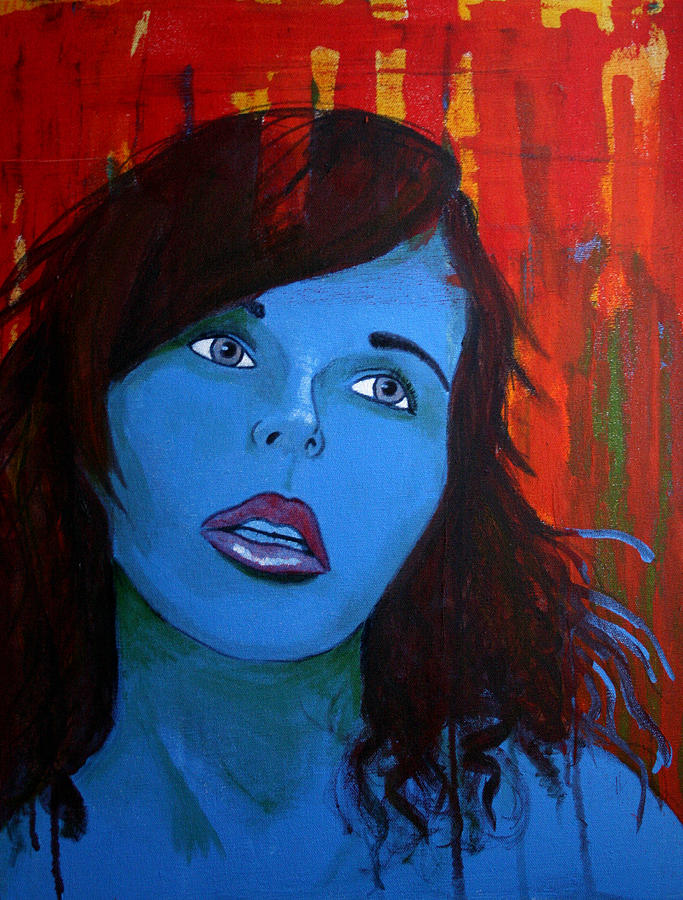 Portrait Painting - Girl5 by Josean Rivera