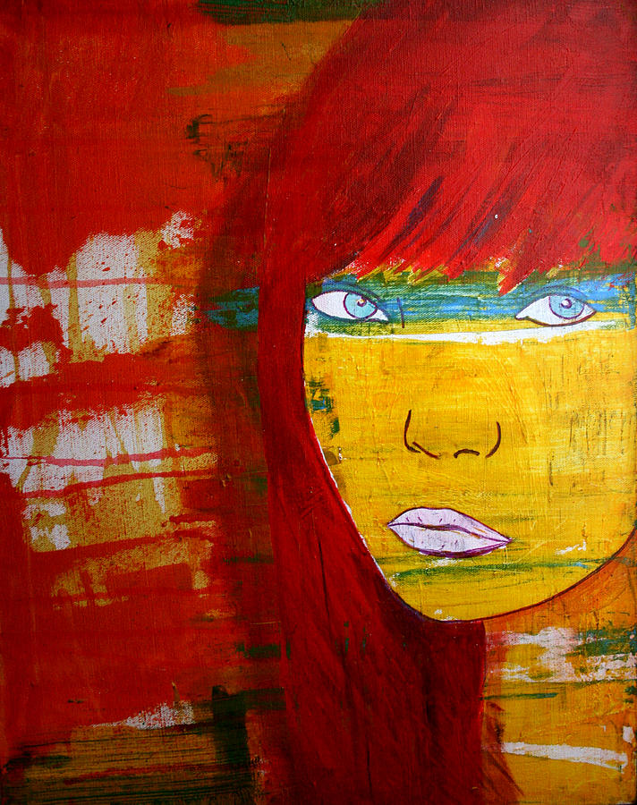 Portrait Painting - Girl6 by Josean Rivera