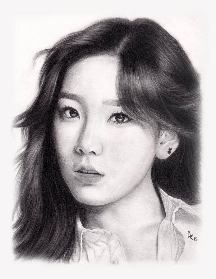 Girls' Generation Taeyeon Kim Drawing by Gerald Rempis - Fine Art America