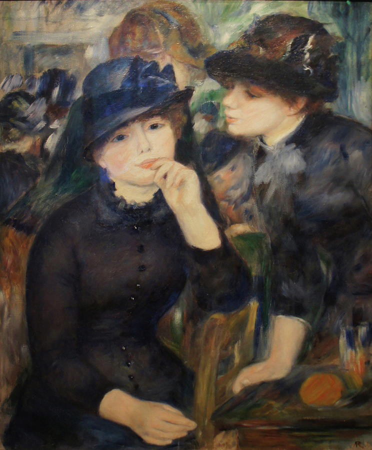 Girls in Black Painting by Pierre Auguste Renoir