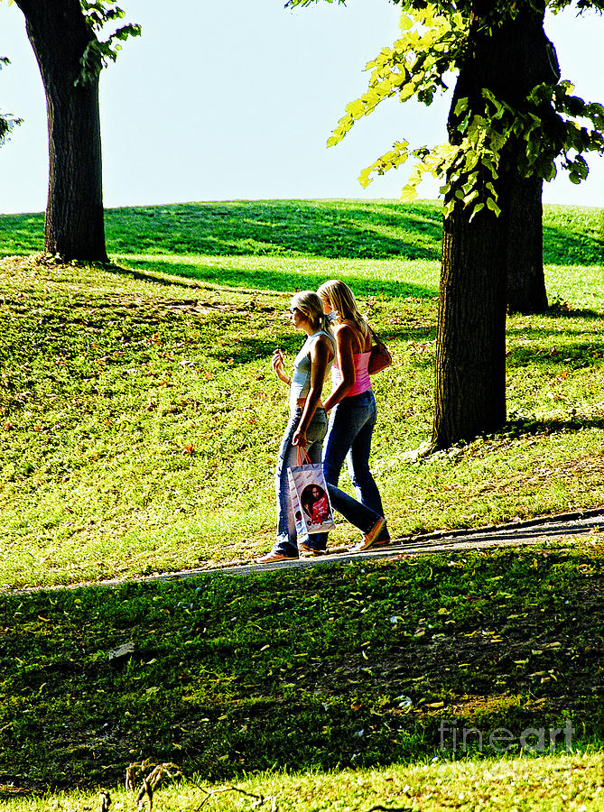 Girls in Park Photograph by Rick Bragan