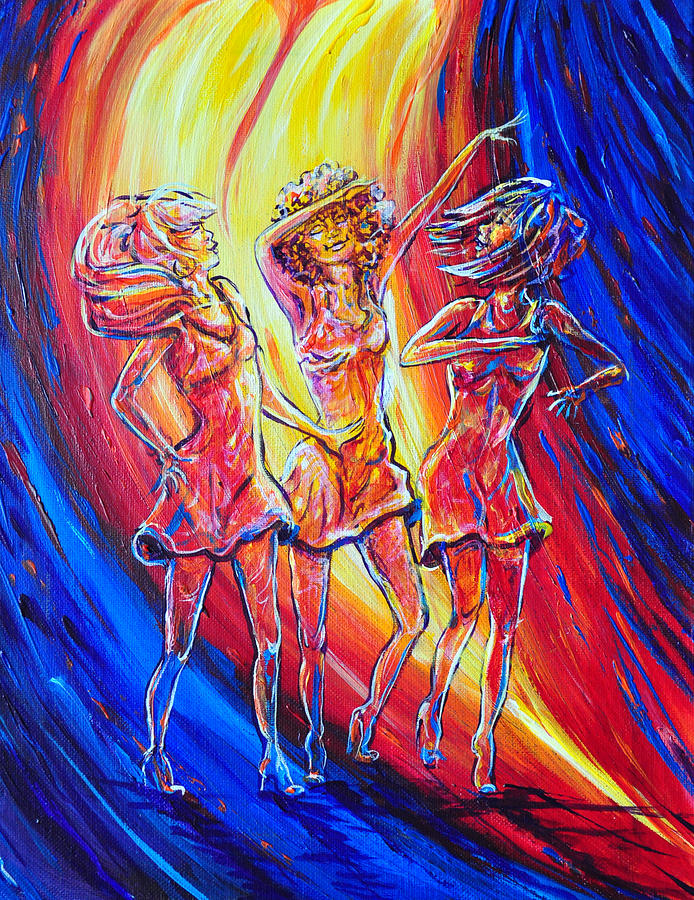 Girls Just Wanna Have Fun Painting by Gail Butler