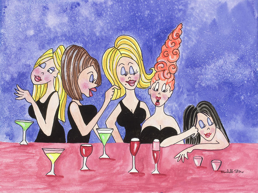 Girls Night Out Painting by Michelle Stone