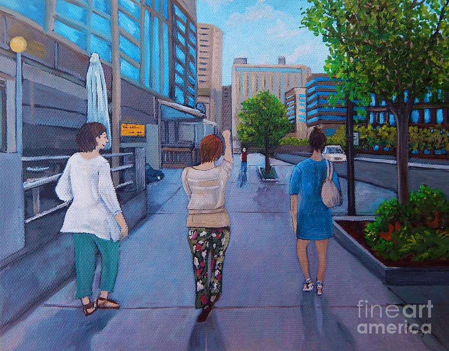 Girls Night Out Painting by Reb Frost