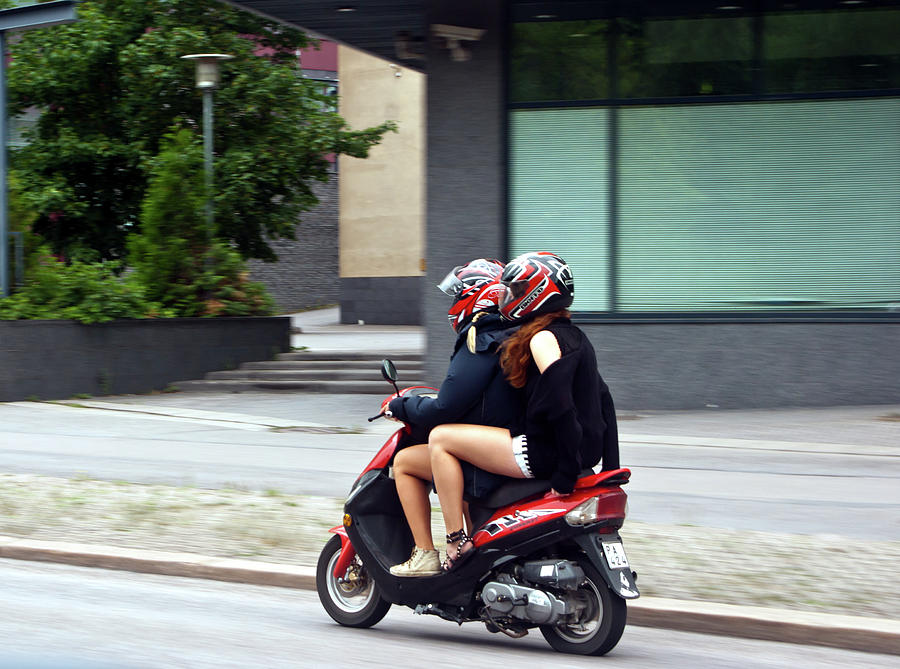 girl on scooter