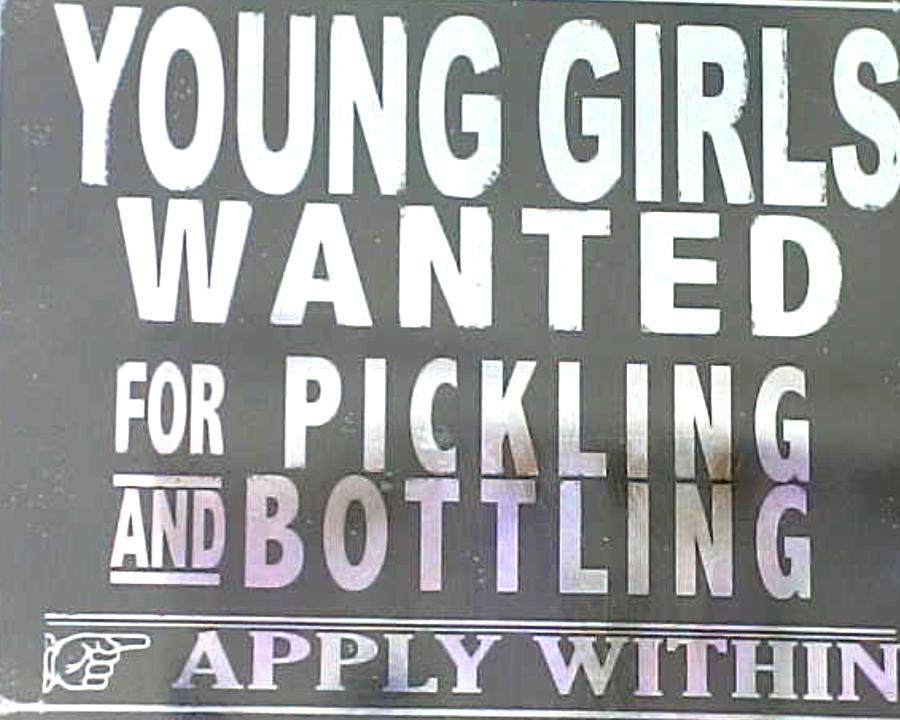 Sign Photograph - Girls Wanted by Jacquie King