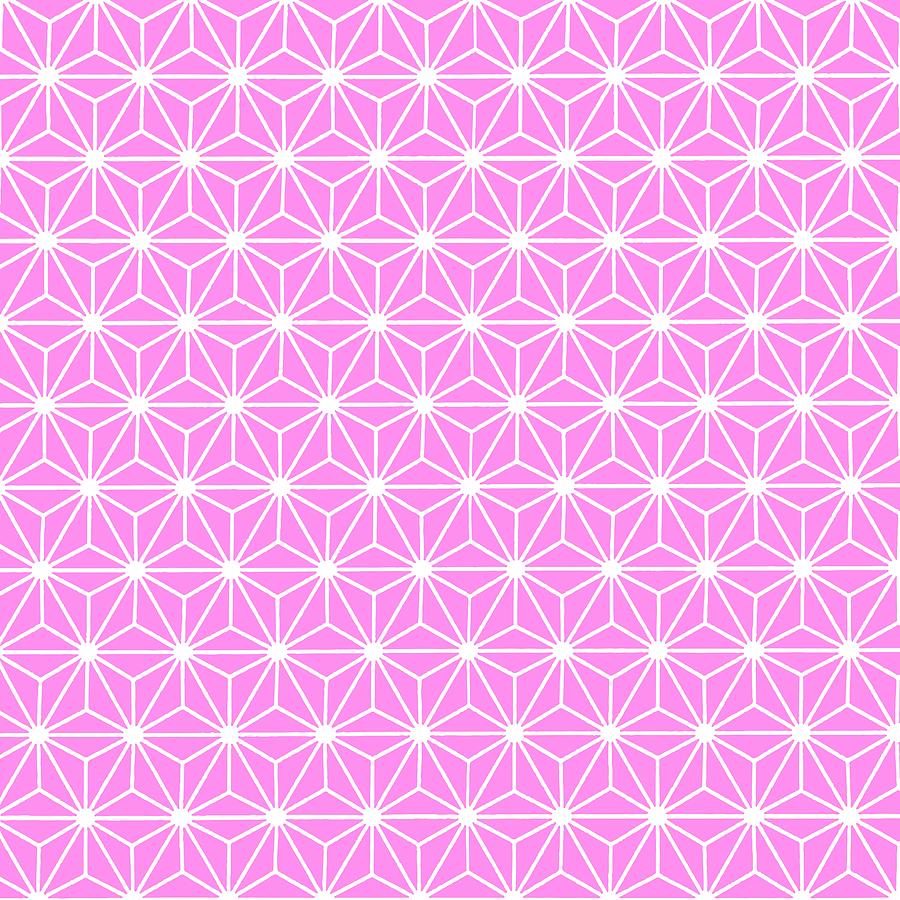 Girly Pink Art Deco Style Triangles Pattern Digital Art by Taiche Acrylic Art