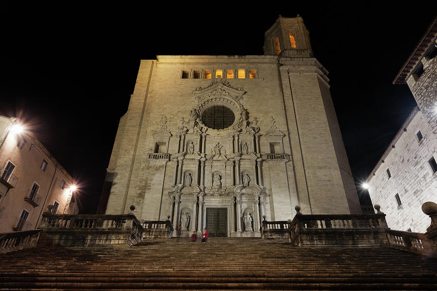 Girona Cathedral at Night Photograph by Artur Bogacki