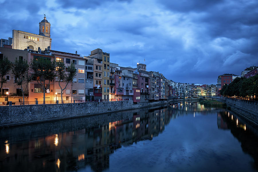 Girona City at Dusk Photograph by Artur Bogacki
