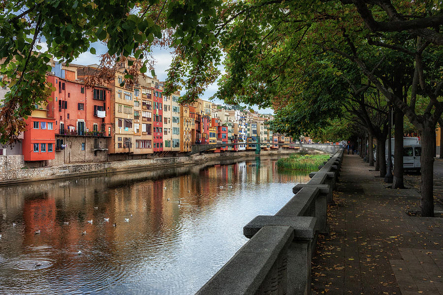 Girona Old Town At Onyar River Photograph by Artur Bogacki