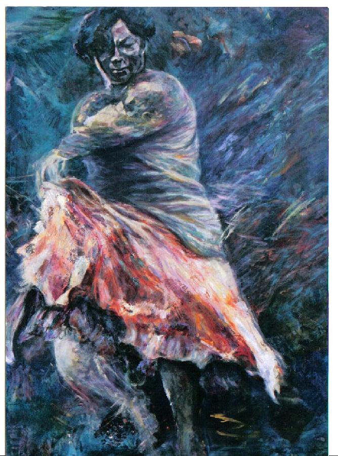 Flamenco Painting - Gitana by Sylva Zalmanson