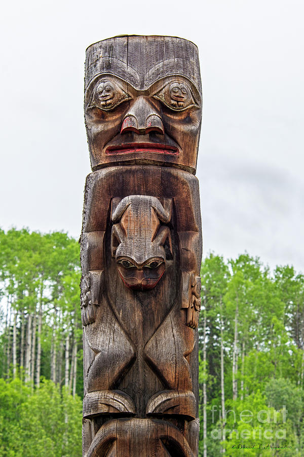 Gitanyou BC Totem Pole Photograph by David Arment