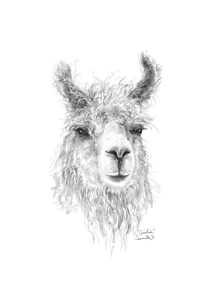 Llama Drawing - Giulia by Kristin Llamas