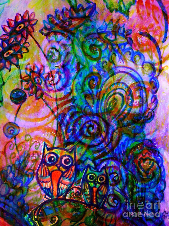 Give a Whoot in This Crazy Wild World Painting by Kimberlee Baxter