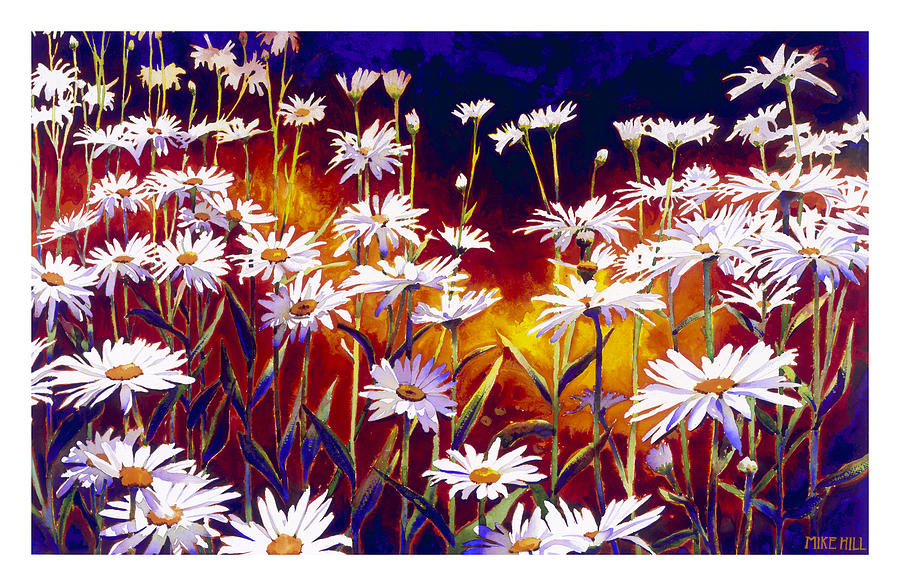 Daisy Painting - Give Me Your Answer Do by Mike Hill