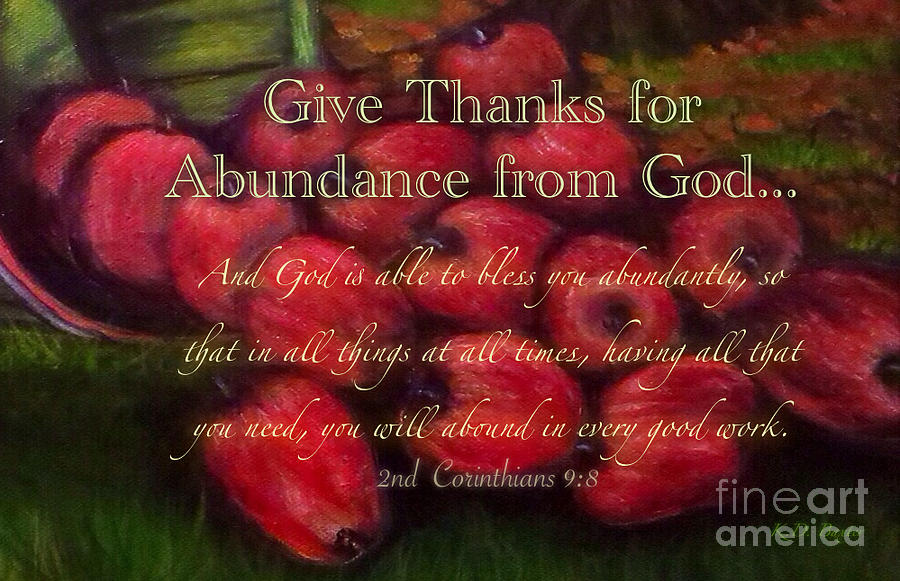 Give Thanks for Abundance from God Painting by Kimberlee Baxter