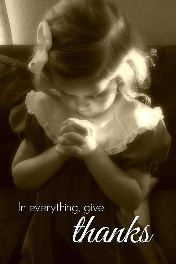 Give Thanks Sepia Photograph by Valerie Reeves