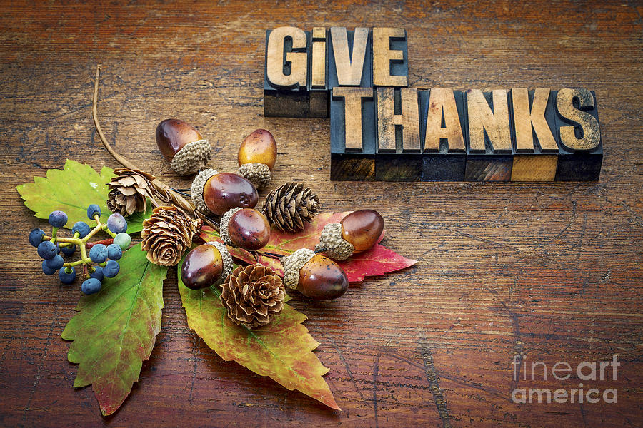 give thanks - Thanksgiving concept  Photograph by Marek Uliasz
