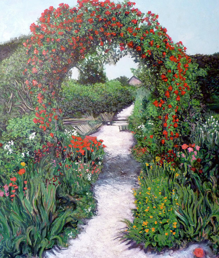 Giverney Garden Path Painting by Tom Roderick