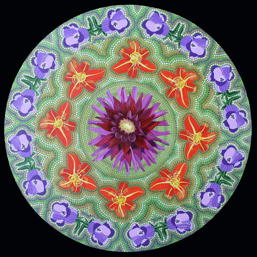 Giverny Mandala Painting by Amanda Lynne
