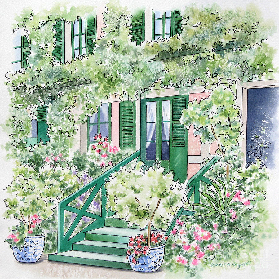 Giverny Welcome Painting by Deborah Ronglien