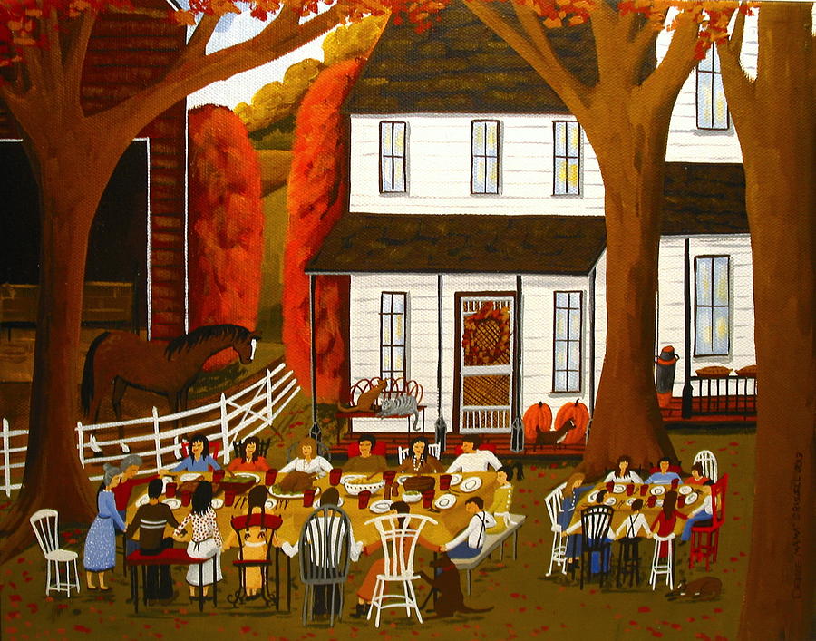 Giving Thanks Painting by Debbie Criswell