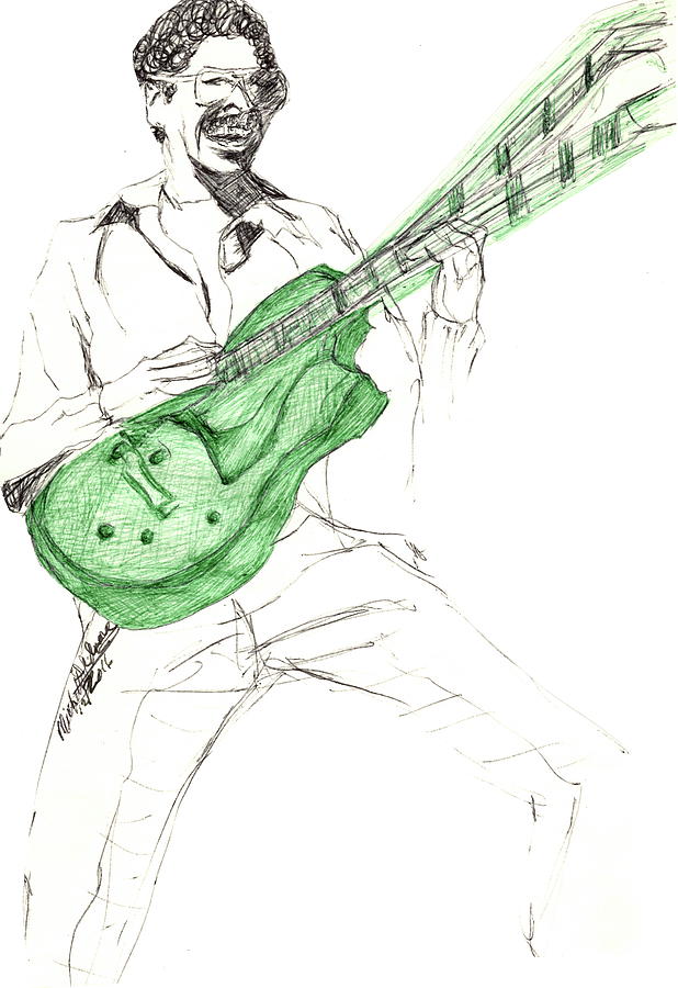 GJ Guitar  Drawing by Michelle Gilmore