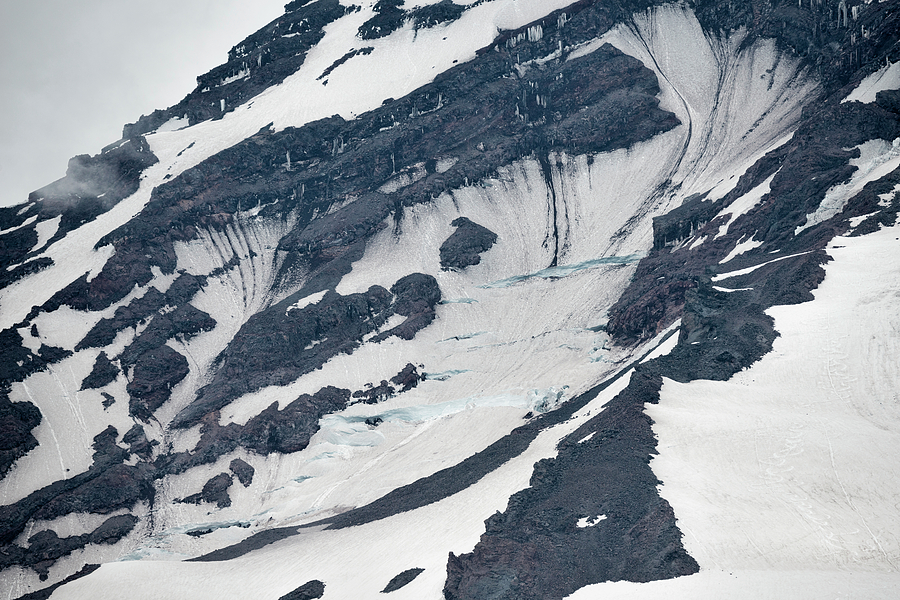 Glacial Fissures on Mount Rainier Photograph by Loree Johnson