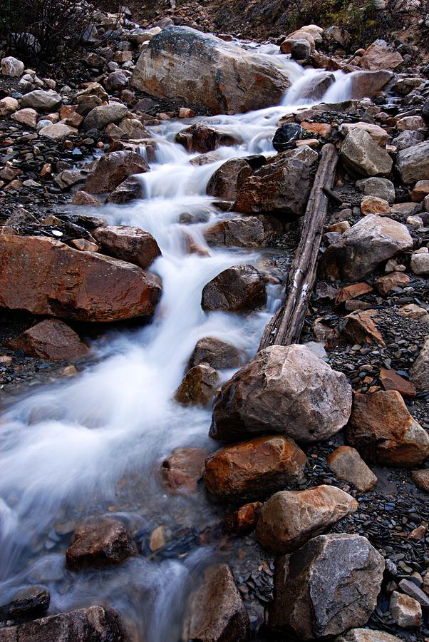 Jasper National Park Photograph - Glacial Stream by Larry Ricker