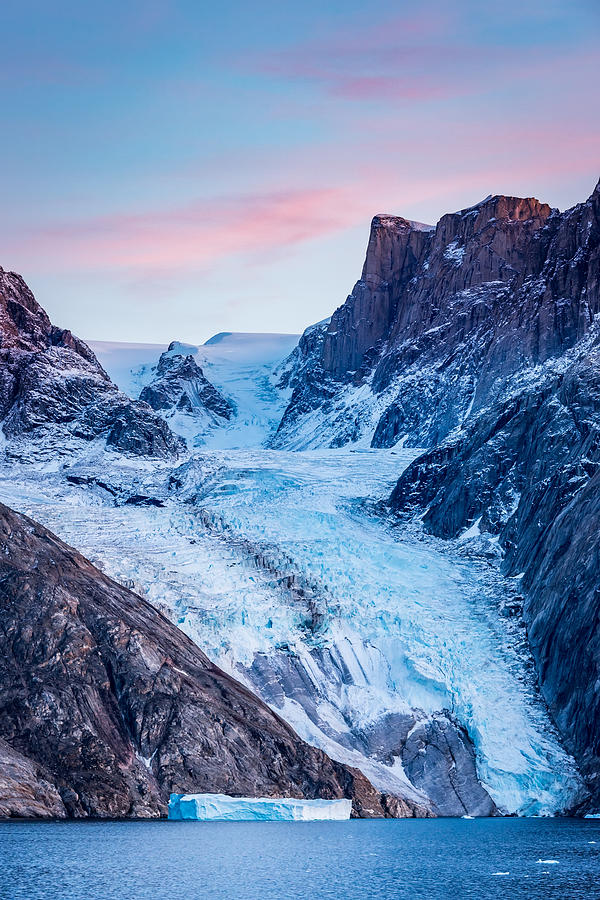 Glacial Sunset - Greenland Glacier Photograph Photograph by Duane Miller