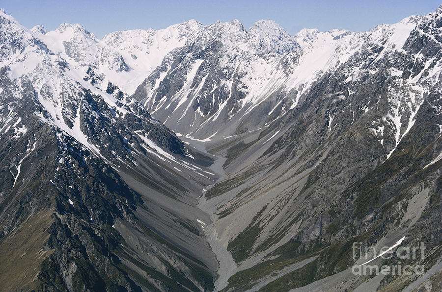 Glaciated Valley In New Zealand Photograph by G. R. Roberts
