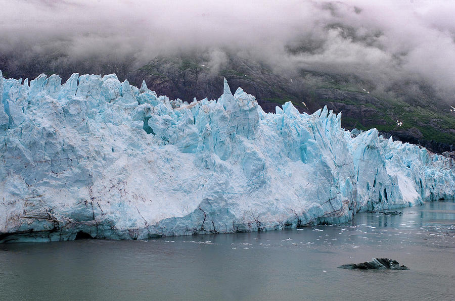 Glacier and mist - Glacier Bay National Park - Alaska Photograph by Steve Ellison
