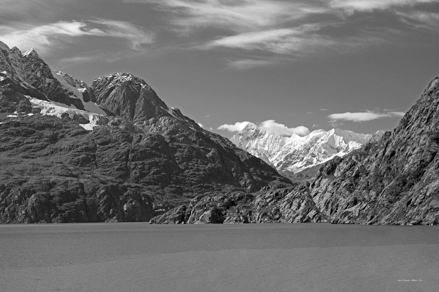 Glacier Bay Seascapes BW Photograph by Connie Fox