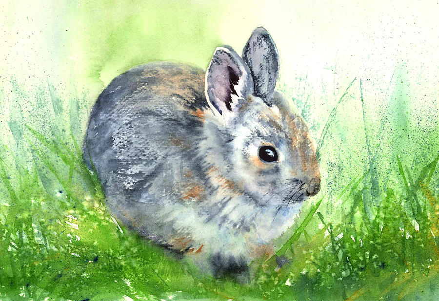 Glacier Bunny Painting by Marsha Karle