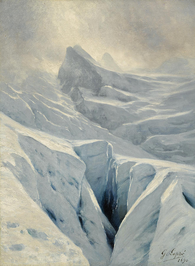 Glacier des Bossons, Chamonix Painting by Gabriel Loppe